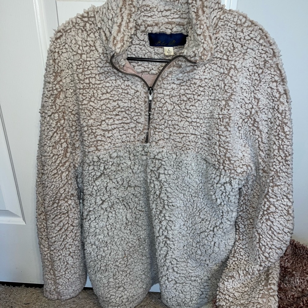 Half zip Plush Sherpa